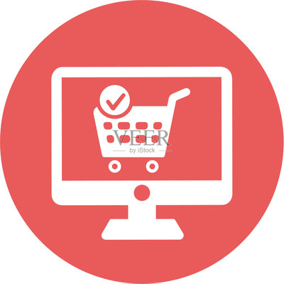 電子商務網(wǎng)上購物圖標插畫素材